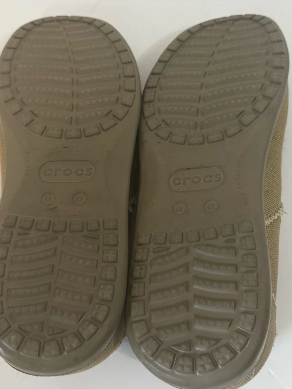 CROCS Men's Slip-On Canvas Loafers in Tan